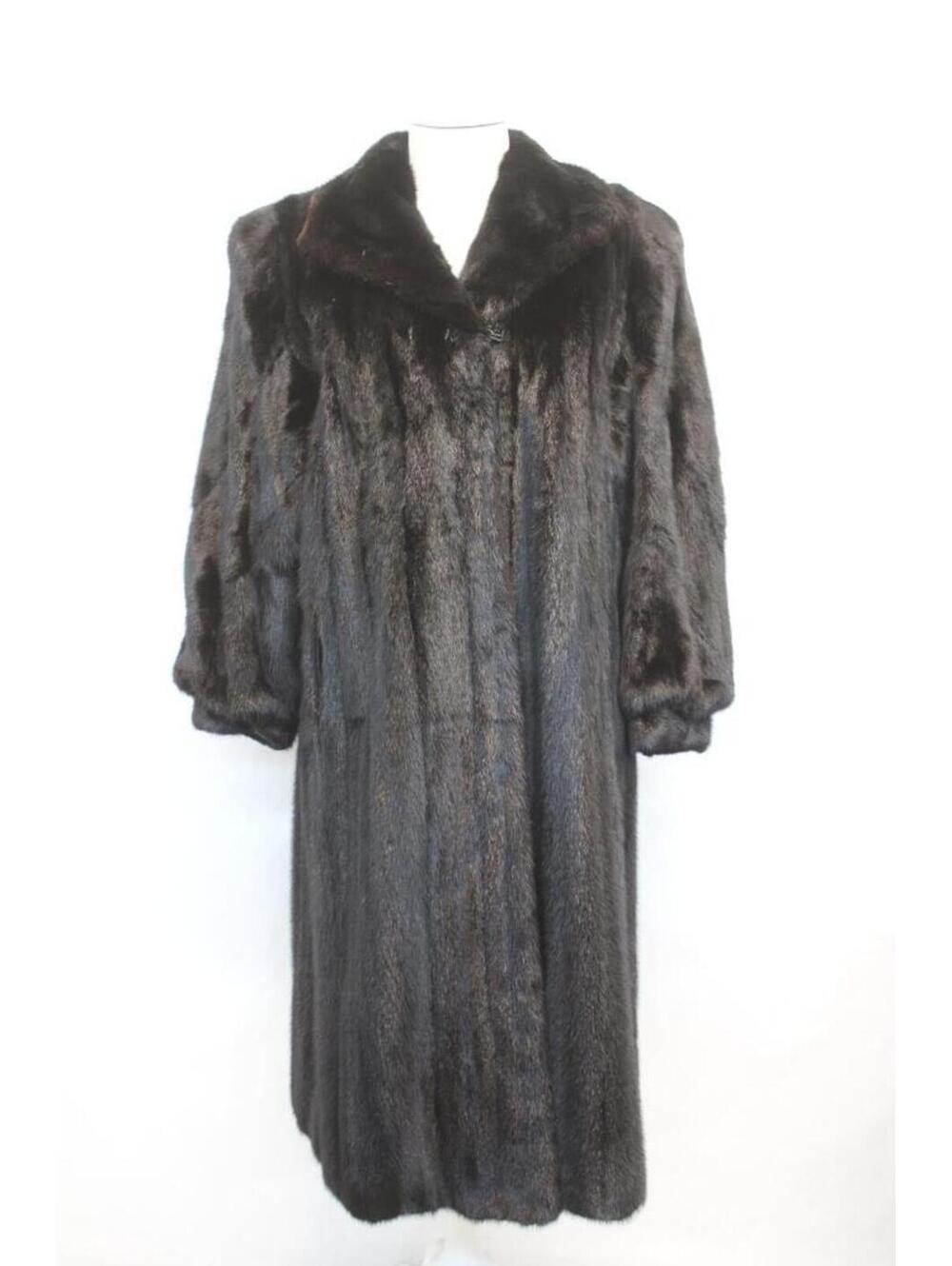 Excellent Female Black Mink Fur Coat Jacket Women Woman Size 6 Small